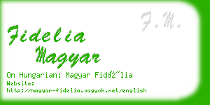 fidelia magyar business card